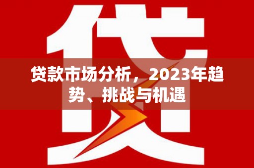 武进贷款市场分析，2023年趋势、挑战与机遇
