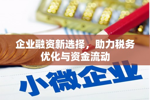 武进企业融资新选择，助力税务优化与资金流动