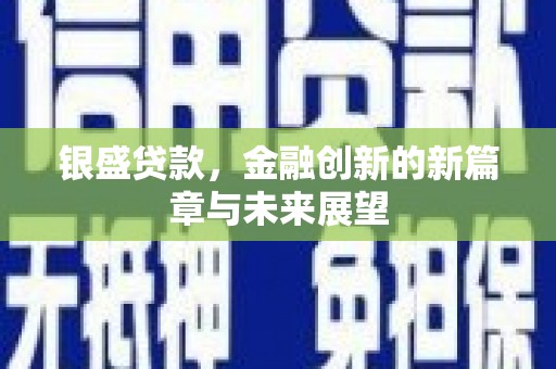 武进银盛贷款，金融创新的新篇章与未来展望