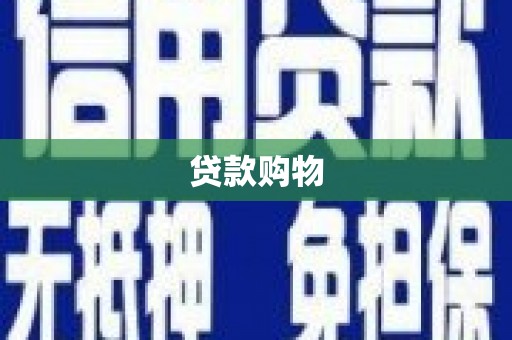 武进贷款购物