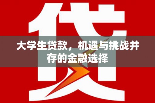武进大学生贷款，机遇与挑战并存的金融选择