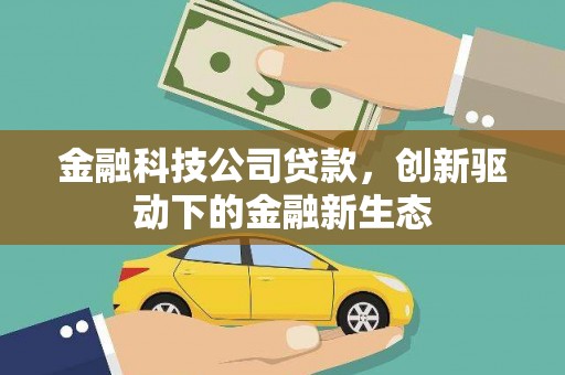 武进金融科技公司贷款，创新驱动下的金融新生态