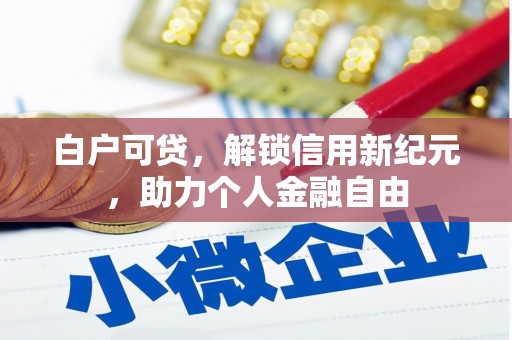 武进白户可贷，解锁信用新纪元，助力个人金融自由