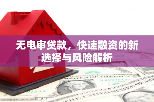 武进无电审贷款，快速融资的新选择与风险解析