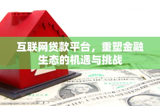 武进互联网贷款平台，重塑金融生态的机遇与挑战