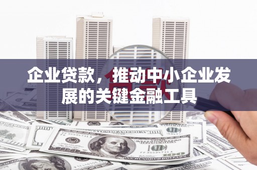 武进企业贷款，推动中小企业发展的关键金融工具