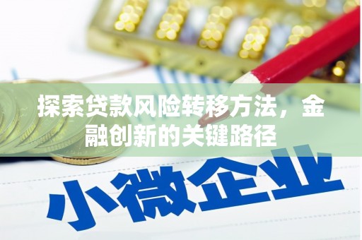 武进探索贷款风险转移方法，金融创新的关键路径