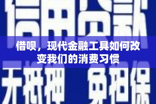 武进借呗，现代金融工具如何改变我们的消费习惯