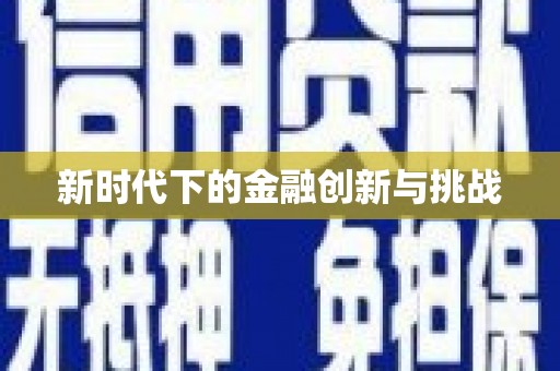 武进新时代下的金融创新与挑战