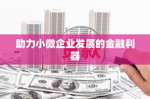 武进助力小微企业发展的金融利器