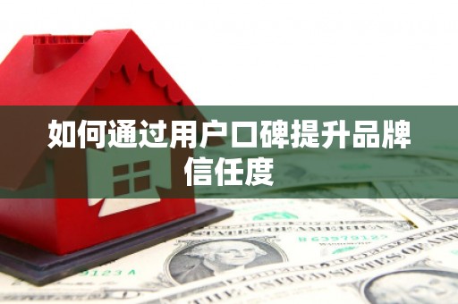 武进如何通过用户口碑提升品牌信任度
