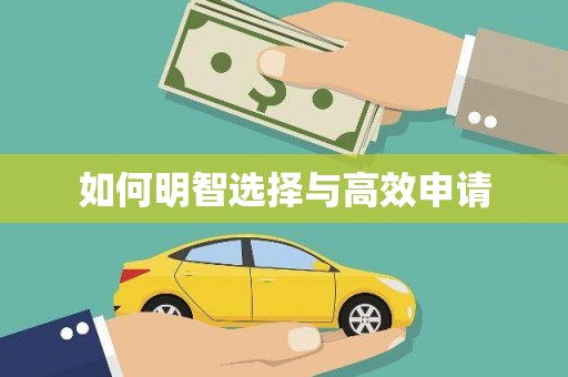 武进如何明智选择与高效申请