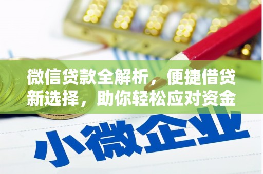 武进微信贷款全解析，便捷借贷新选择，助你轻松应对资金需求