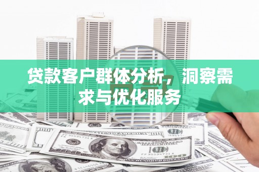 武进贷款客户群体分析，洞察需求与优化服务